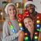 Christmas Party Favors, 2PCS Light Up Christmas Necklace, 3 Modes Christmas Necklace, LED Christmas Accessories for Kids Red Yellow Blue Green Bulbs Glow Necklaces New Year Ugly Sweater Party